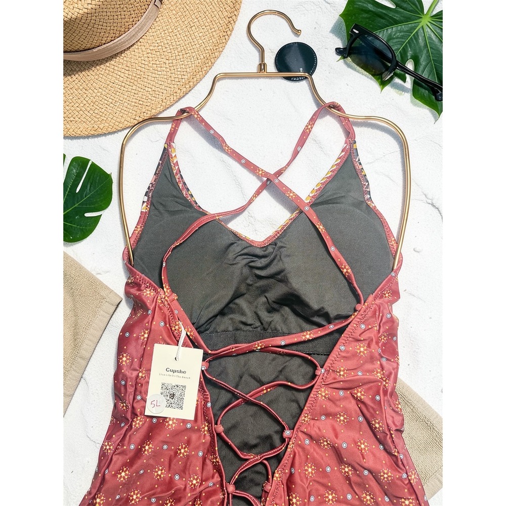 CUPSHE Boho Print One Piece Swimsuit | NWT – SIZE L - Picture 10 of 11